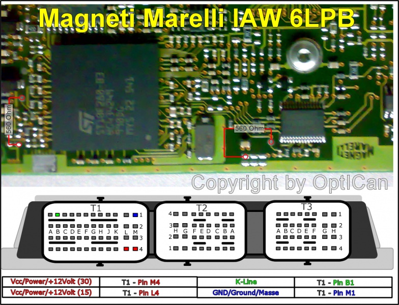 Magneti Marelli IAW 6LPB (Peugeot) pinout diagram 1